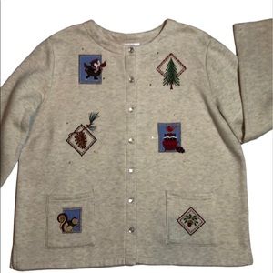 Breckinridge Winter Themed Top Woman’s Size PL